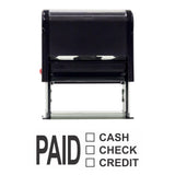 Paid Cash Check Credit Self Inking Rubber Stamp