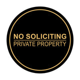Signs ByLITA Circle No Soliciting Private Property Sign