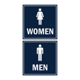 Square men women sign set with Adhesive Tape, Mounts On Any Surface, Weather Resistant