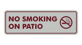 Standard No Smoking On Patio Sign