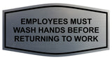 Signs ByLITA Fancy Employees Must Wash Hands Before Returning to Work Sign