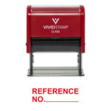 Red REFERENCE NO. Self Inking Rubber Stamp