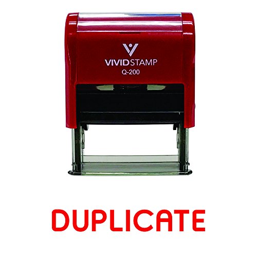 Red Duplicate Self-Inking Office Rubber Stamp