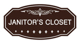 Victorian Janitor'S Closet Sign