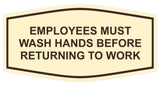 Signs ByLITA Fancy Employees Must Wash Hands Before Returning to Work Sign