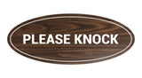 Signs ByLITA Oval Please Knock Sign