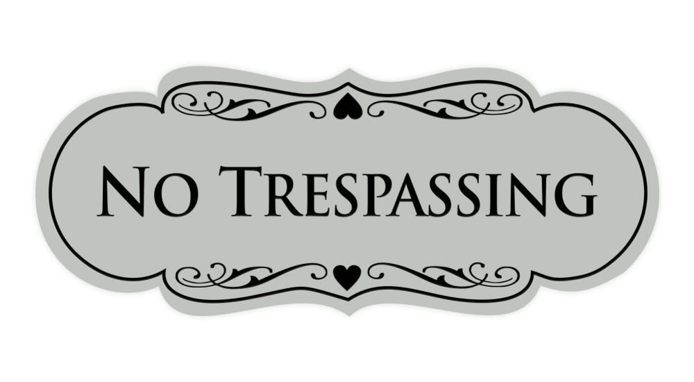Signs ByLITA Designer No trespassing Sign