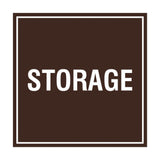 Dark Brown Signs ByLITA Square Storage Sign