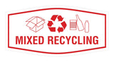 Fancy Mixed Recycling Wall or Door Sign