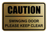 Signs ByLITA Classic Framed Caution Swinging Door Please Keep Clear Sign
