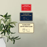 Classic Framed Please Keep Coffee Area Clean Wall or Door Sign