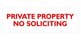 Signs ByLITA Basic Private Property No Soliciting Sign
