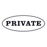 Oval PRIVATE Sign