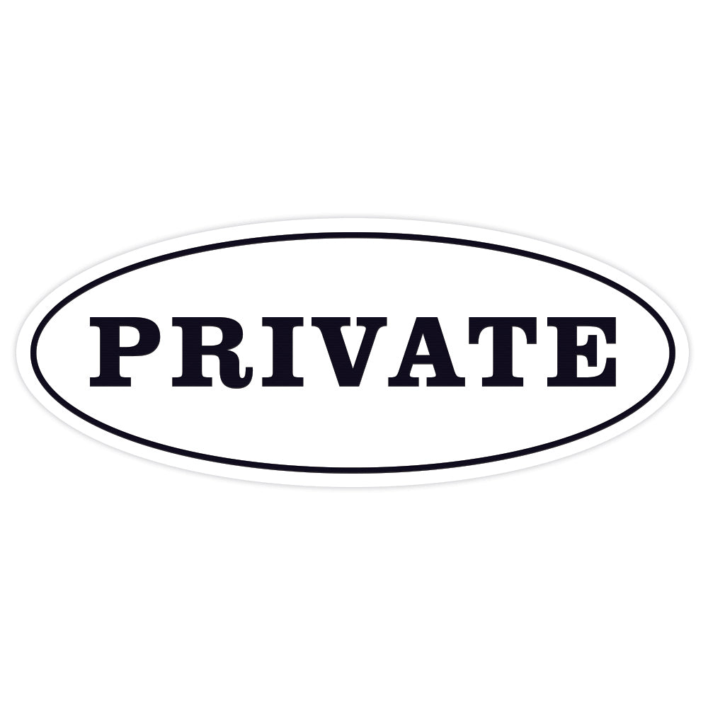 Oval PRIVATE Sign