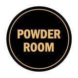 Signs ByLITA Circle Powder Room Sign