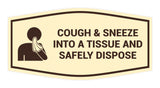 Signs ByLITA Fancy Cough & Sneeze Into A Tissue And Safely Dispose Sign