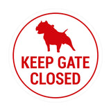 Signs ByLITA Circle Keep Gate Closed Dog Sign