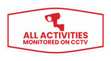 Fancy All Activities Monitored on CCTV Wall or Door Sign