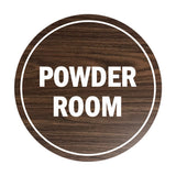 Signs ByLITA Circle Powder Room Sign