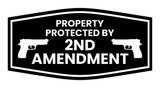 Fancy Property Protected By 2nd Amendment Wall or Door Sign