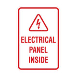 Portrait Round Electrical Panel Inside Sign