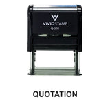 Black Quotation Office Self Inking Rubber Stamp