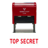 Red TOP SECRET Self Inking Rubber Stamp