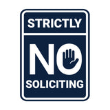 Portrait Round Strictly No Soliciting Wall or Door Sign