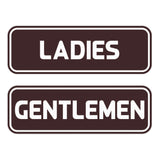 Basic LADIES GENTLEMEN Restroom Sign (2-Pack)