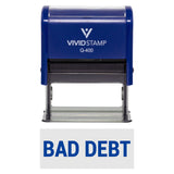 Blue Bad Debt Self-Inking Office Rubber Stamp