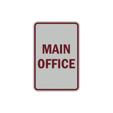 Portrait Round Main Office Sign with Adhesive Tape, Mounts On Any Surface, Weather Resistant