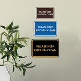 Classic Framed Please Keep Kitchen Clean Wall or Door Sign