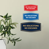 Fancy No Soliciting No Excuses Wall or Door Sign