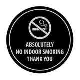 Signs ByLITA Circle Absolutely No Indoor Smoking Thank You Sign