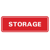 Red Standard Storage Sign
