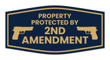 Fancy Property Protected By 2nd Amendment Wall or Door Sign