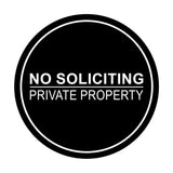 Signs ByLITA Circle No Soliciting Private Property Sign