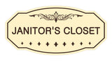 Victorian Janitor'S Closet Sign