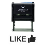 Black LIKE (Thumbs Up) Self Inking Rubber Stamp