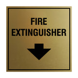 Square Fire extinguisher Sign with Adhesive Tape, Mounts On Any Surface, Weather Resistant