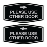 Signs ByLITA Fancy Please Use Other Door Sign Set
