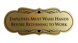 Signs ByLITA Designer Employees Must Wash Hands Before Returning to work Sign