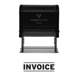 Black INVOICE Self Inking Rubber Stamp