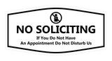 Fancy No Soliciting If You Do Not Have An Appointment Do Not Disturb Us Wall or Door Sign