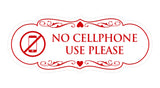 Signs ByLITA Designer No Cellphone Use please Sign