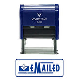 Blue Emailed Designer Office Self-Inking Office Rubber Stamp