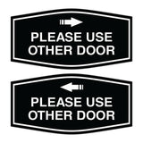 Signs ByLITA Fancy Please Use Other Door Sign Set