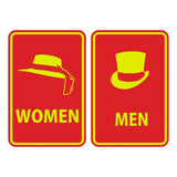 Portrait Round Men / Women Sign Set
