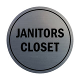 Signs ByLITA Circle Janitors Closet Sign