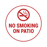 Signs ByLITA Circle No Smoking on Patio Sign